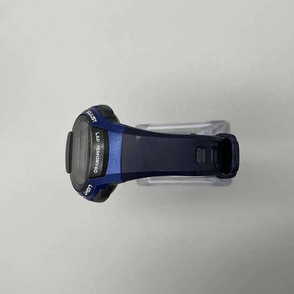 Casio Blue and Black Digital Sport Watch with Pink Accents